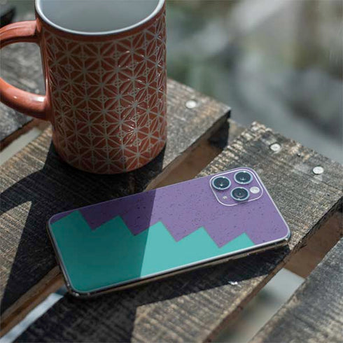 Purple Turquoise Zig Zag iPhone 11 Pro Skin